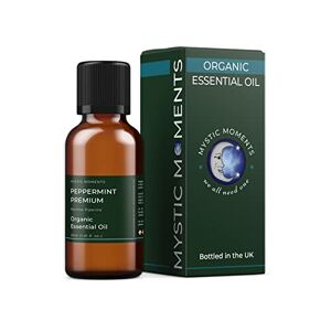 Mystic Moments Biologische Pepermunt Premium Essentiële Olie 30ml Pure & Natuurlijke olie voor Diffusers, Aromatherapie & Massage Blends Vegan GMO Vrij