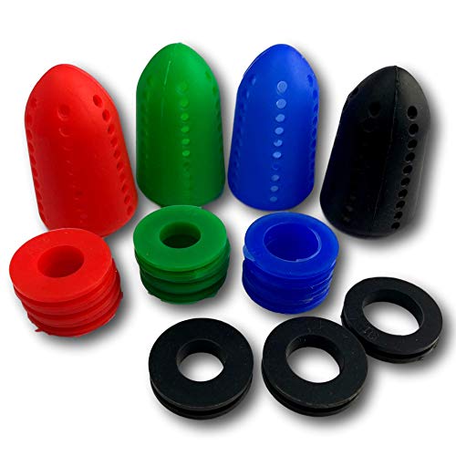 EKNA Shisha diffuser opzetstuk silicone set van 4 diffuser opzetstuk voor shisha's shisha geluiddemper hookah accessoires