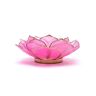 Suport de lumânare Lotus atmosferic roz deschis cu ornament auriu --