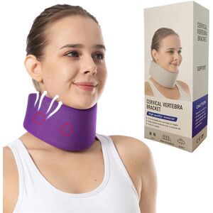 ArmadaDeals Neck Brace Foam Cervical Collar Soft Adjustable Neck Support Brace, Purple / M