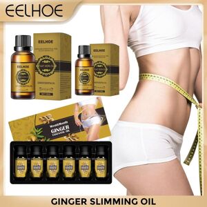 Eelhoe Ginger Slimming Essential Oils Losing Weight Cellulite Remover Hair Scalp Massage Oil Fat Burning Beauty Health Firm Body Care 10ml/30ml