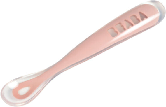 Béaba Repas Cuillère Silicone 1er Âge Rose