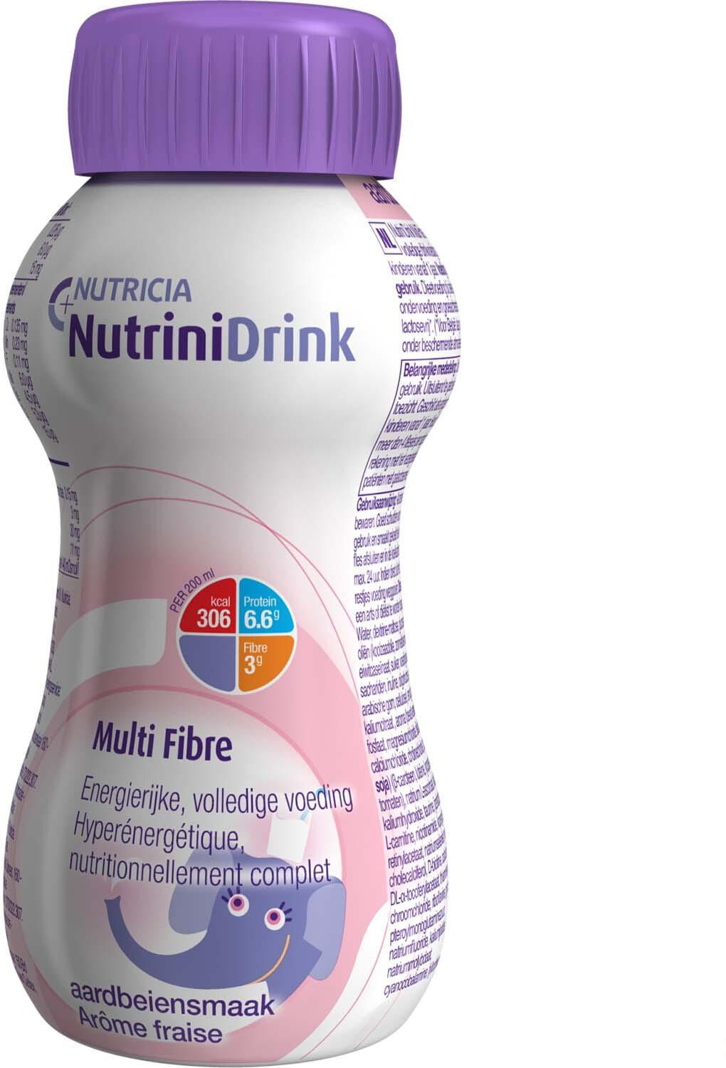 Nutricia Nutrinidrink Multi Fibre Fraise 200 ml