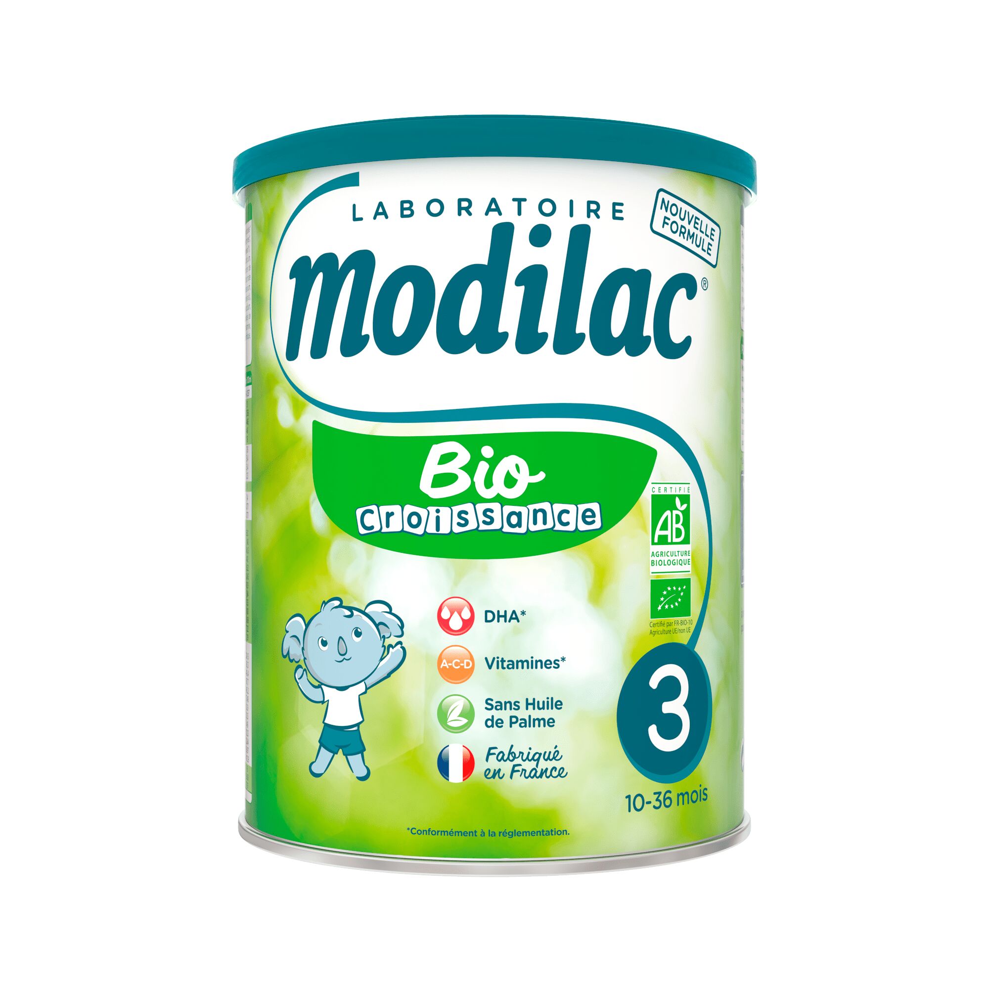 Modilac Lait en Poudre Bio 3, 10-36 mois, 800g