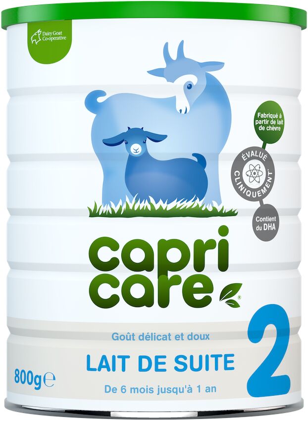 Capricare Lait 2eme Age 6 mois à 1 an - Lait de Chèvre, 800g