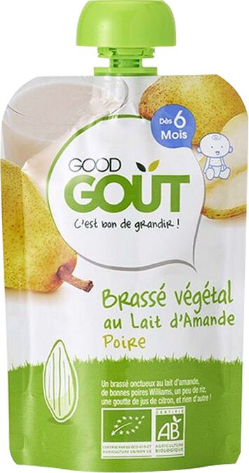 Good Gout Gourde Brassé Végétal Lait d’Amande Poire Dès 6 mois, 90g