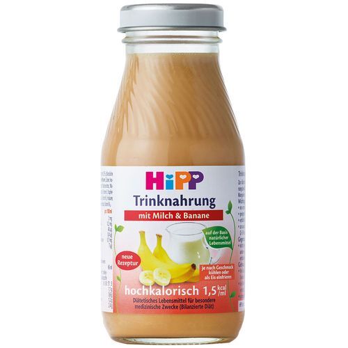 Hipp Trinknahrung mit Milch und Banane hochkalorisch 6X200 ml Flüssigkeit