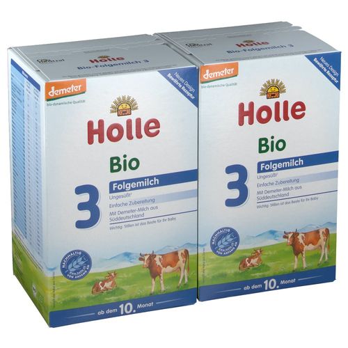 Holle baby food AG Holle Bio-Folgemilch 3 Doppelpack 2x600 g Pulver