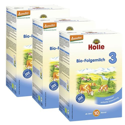 Holle baby food AG Holle Bio-Folgemilch 3 Dreierpack 3X600 g Pulver
