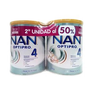 Nestle Nan OPTIPRO 4 2ª UD 50% 2 Ud 800 g