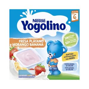 Nestlé Yogolino Fresa Platano sin Azúcar 100g 4 Unidades