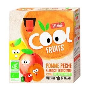 BabyBio Pack Cool Fruits Manzana Melocotón Albaricoque 4x90g