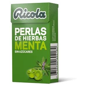 RICOLA menta perlas sin azúcar caramelos 25g