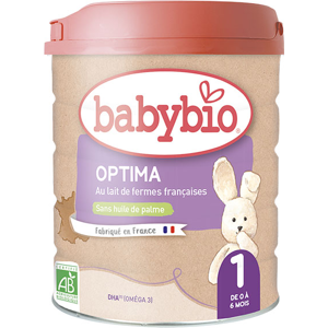 Babybio Lait infantile Optima 1er Âge Bio 800g - Publicité