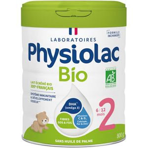 Physiolac Bio Lait 2ème Age 800g - Publicité