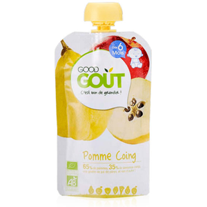 Good Goût Gourde Compote de Fruits Pomme Coing +6m Bio 120g - Publicité