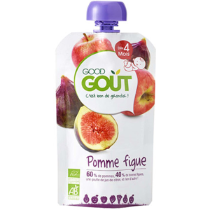 Good Goût Gourde Compote de Fruits Pomme Figue +4m Bio 120g - Publicité