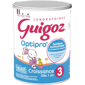 Guigoz® Optipro® Lait Croissance 3éme Âge 780g - Publicité