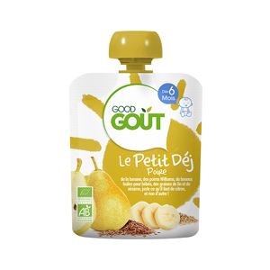 Good Goût Le Petit Dèj Gourde Poire +6m Bio 70g - Publicité