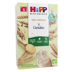 Hipp Bio 100% Céréales 5 Céréales +6m 250g - Publicité