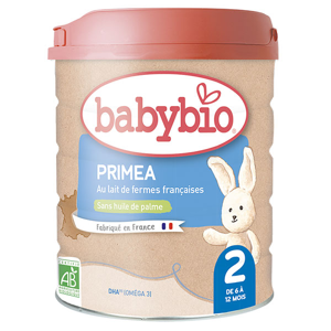 Babybio Lait infantile Primea 2ème Âge Bio 800g - Publicité