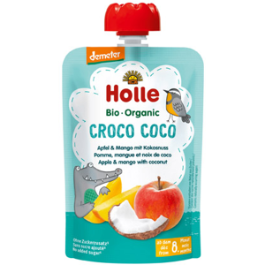 Holle Gourde Pouchy Pomme Mangue Noix de Coco Bio +8m 100g - Publicité