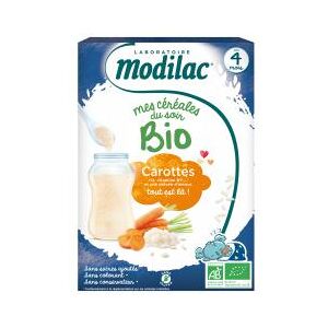 Modilac Céréales Bio Riz Carotte 250 g - Boîte 250 g