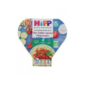 HiPP Mon Dîner Bonne Nuit Pâtes Étoilées Légumes Méditerranéens dès 12 Mois Bio 230 g - Plat 230 g - Publicité