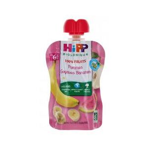 HiPP 100% Fruits Gourde Pommes Goyaves Bananes dès 6 Mois Bio 90 g - Gourde 90 g