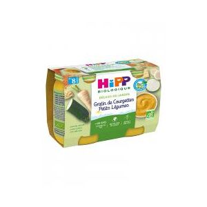 HiPP Délices du Jardin Gratin de Courgettes Petits Légumes dès 8 Mois Bio 2 Pots - Carton 2 pots de 190 g