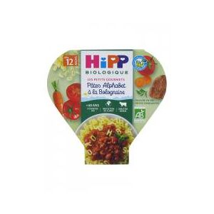 HiPP Les Petits Gourmets Pâtes Alphabet à la Bolognaise dès 12 Mois Bio 230 g - Plat 230 g - Publicité