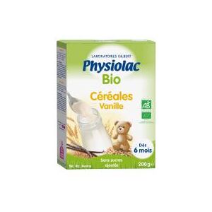 Physiolac Bio Céréales Vanille 200 g - Boîte 200 g