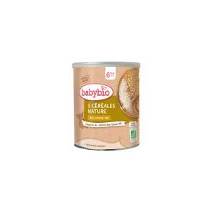 Babybio 3 Céréales Nature - Blé Avoine Riz - Boîte 220 g