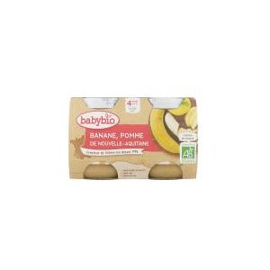 Babybio Banane Pomme de Nouvelle-Aquitaine - Carton 2 pots de 130 g