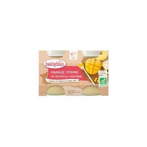 Babybio Mangue Pomme de Nouvelle-Aquitaine - Carton 2 pots de 130 g