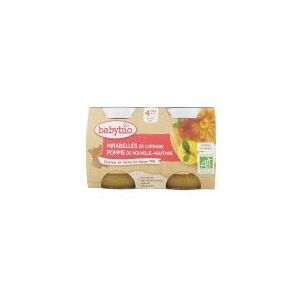 Babybio Mirabelles de Lorraine Pomme de Nouvelle-Aquitaine - Carton 2 pots de 130 g