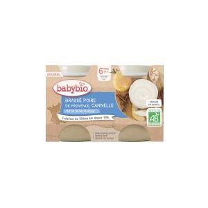 Babybio Brassé au Lait de Vache Français - Poire de Provence Cannelle - Carton 2 pots de 130 g - Publicité