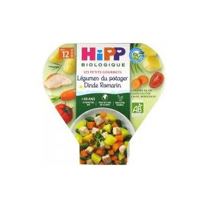 HiPP Les Petits Gourmets Légumes du Potager Dinde Romarin dès 12 Mois Bio 230 g - Plat 230 g