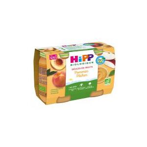 HiPP Délices de Fruits Pommes Pêches dès 4/6 Mois Bio 2 Pots - Carton 2 pots de 190 g - Publicité