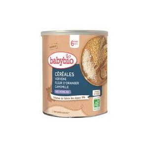 Babybio 3 Céréales Verveine Fleur d'Oranger Camomille Dès 6 Mois 220 g - Boîte 220 g