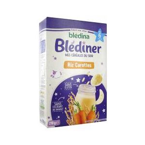 Blédina Blediner Riz Carottes 210 g Des 6 Mois - Boîte 210 g