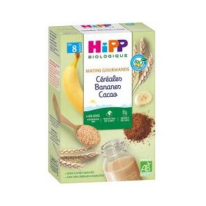 HiPP Céréales Bananes Cacao dès 8 Mois Bio 250 g - Boîte 250 g - Publicité