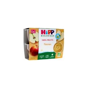 HiPP 100% Fruits Pommes dès 4/6 Mois Bio 4 Pots - Carton 4 pots de 100 g