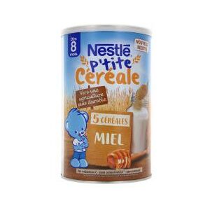 Nestlé P'tite Céréale Dès 8 Mois 5 Céréales Miel 415 g - Boîte 415 g