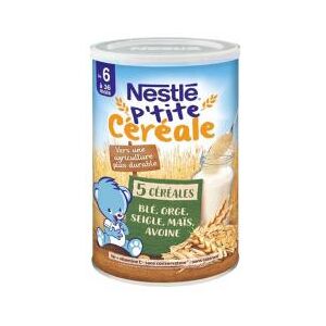 Nestlé P'tite Céréale Dès 6 Mois 5 Céréales 415 g - Boîte 415 g