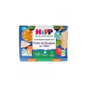 HiPP Gratin de Lasagnes au Céleri dès 8 Mois Bio 2 Pots - Carton 2 pots de 190 g - Publicité