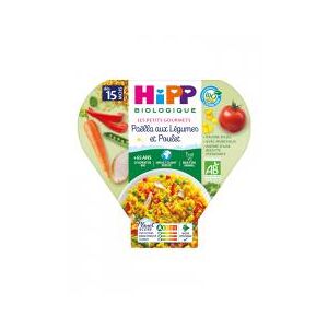 HiPP Les Petits Gourmets Paëlla aux Légumes et Poulet dès 15 Mois Bio 250 g - Plat 250 g - Publicité