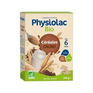 Physiolac Bio Céréales Cacao 200 g Certbio - Boîte 200 g - Publicité