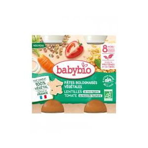Babybio Pâtes Bolognaises Végétales - Carottes Des Landes Lentilles de Nos Régions Tomates de Nouvelle-Aquitaine 400 g - Carton 400g - Publicité