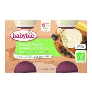 Babybio brassé avoine banane myrtille dès 6 mois 2x130g - Publicité